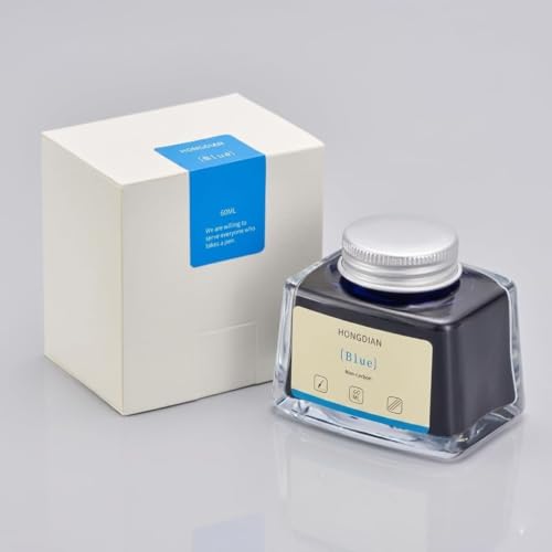 Image of HONGDIAN, Ink Bottle - Non Carbon | Blue | 60ml Premium Writing Ink.
