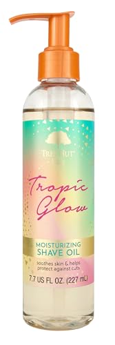 Image of Tree Hut Tropic Glow Moisturizing Shave Oil, Hydrating Gel-to-Oil Formula for a Smooth Shave, Warm Scent, 7.7 fl oz