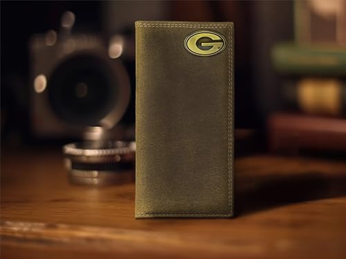 ZEP-PRO NCAA Georgia Bulldogs Vintage Tan Leather Secretary Wallet, Slim Stylish for Men4