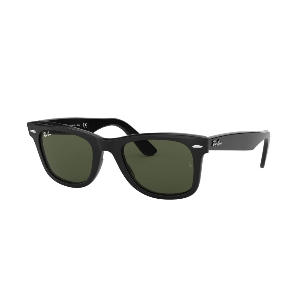 Ray-Ban Wayfarer Sunglasses,54mm,Black/Crystal Green
