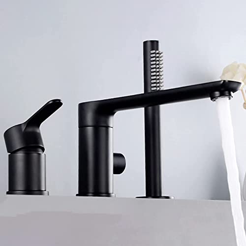 Robinet de baignoire avec douchette à main en laiton pour eau chaude - 6