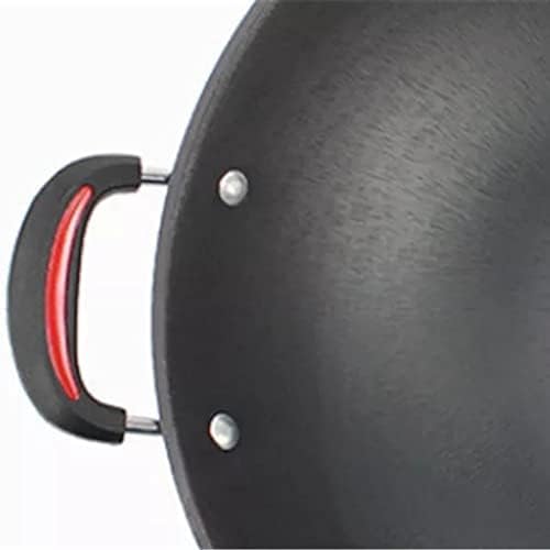 Wok de hierro fundido con fondo redondo 44 cm miniatura 4