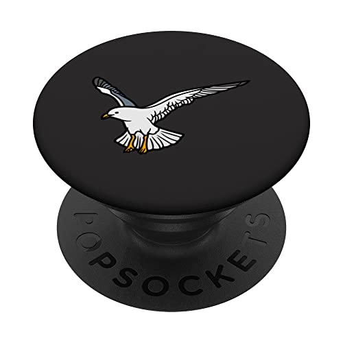 Ring-Billed Gull PopSockets Swappable PopGrip, Black