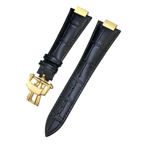 [��ɂ���] 25×13mm ���U�[�E�H�b�`�o���h �p�e�b�N �t�B���b�v 5711 5712G �m�[�`���X �u���E�� �u���b�N �u���[ �\�t�g�E�H�b�`�X�g���b�v(Black-Gold Link)