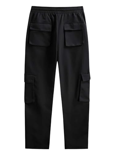 GORGLITTER Men's Baggy Cargo Pants Y2K Stacked Flared Sweatpants Wide Leg Street Pants2