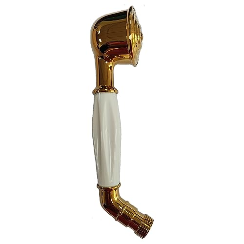 Soffione doccia portatile in rame placcato oro, stile F (oro)