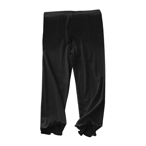 Girls Ribbed Sweater Legging Pants Thick Warm Winter Cotton Pants Ruffle Tights Toddler Plain Stretchy Solid Trouser
