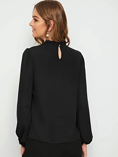 Image of FNOCKS Women's Plain Round Neck Long Sleeve Slip On Cotton Top