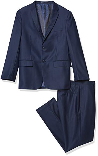 Kitonet Men's Solid 2-Piece Slim Fit Suit, Navy, 40S