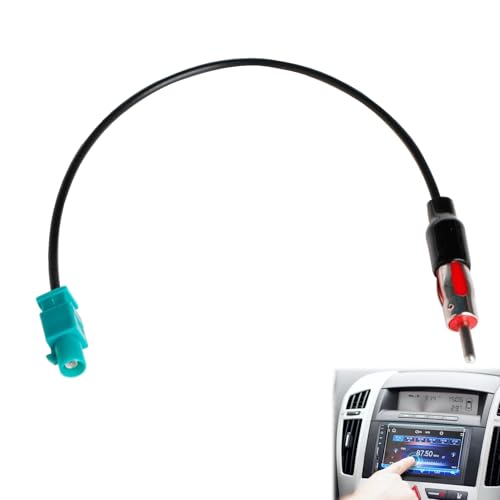 Huybaa Adaptador Antena Radio Coche FAKRA Z a DIN, Cable de 30 cm para Conexión Estable en Audio HD, Compatible con Audio Estéreo y Reproductor Multimedia