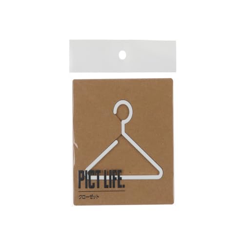 TQOOL 表札 プレート 裏両面テープ付き アクリル 日本製 PICT LIFE. クローゼット 白 1枚入 72x88mm 24752
