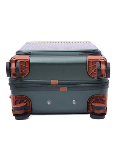 Image of FUR JADEN The Aviator TechPro Set Of 2 German Polycarbonate Travel Luggage Cabin Suitcase with USB Port, Laptop Compartment, 8 StealthTech Shock Absorbing Wheels, TSA Lock (Forest Green, Cabin+Medium)