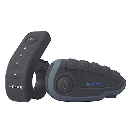 MAXIAOQIN CJXIN Vnetphone V8 Casco de la Motocicleta del intercomunicador de Bluetooth...