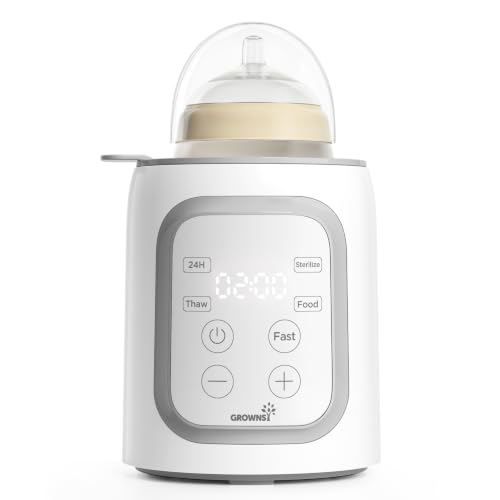 Image of Grownsy 8-in-1 OG Fast Bottle Warmer with Timer, Gray | Fast & Even Heating, Nutri-Preserve, Safe Material, Precise Temp, Easy Operation, Multi-Use Bottle Warmer for All Feed Stages