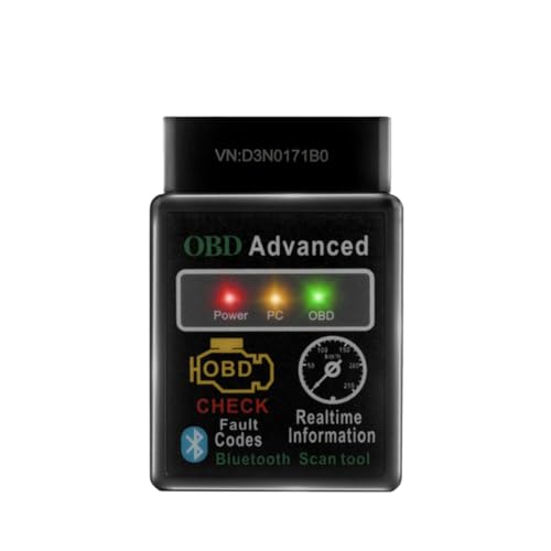 OBD2 Car Diagnostic Scan Tool - Engine Fault Reader Live Data iOS & Android Support Automotive 36V Voltage (Black)