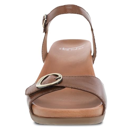 Image of Dansko Arielle Wedge Sandal for Women - Cushioned, Contoured Footbed for All-Day Comfort and Support - Adjustable Hook & Loop Strap with Buckle Detail - Lightweight Rubber Outsole