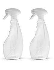 SPRAYZ Large 500ml Spray Bottles For Cleaning Solutions and Gardening, Plant, Water, Durable Trigger Sprayer, Refillable, Spray Bottle for Hair, All Directions, Clear Plastic Bottle 2x 500ml