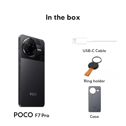 Xiaomi POCO F7 Pro Smartphone, 12+512, Black, 6000mAh battery, 90W HyperCharge, HyperAI(No power adapter included)