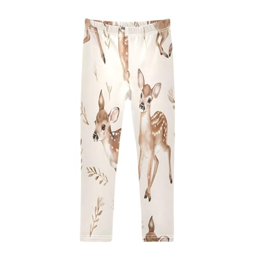 Bolaz Toddler Girls Leggings Printed Yoga Pants Leggings Running Deer for Kids