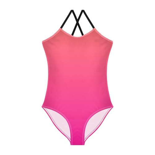 Red Gradient Bathing Suits for Girls Swimsuit Summer Beach Swimwear One Piece Swimsuits