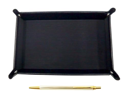 日本製シボ牛革ペントレイ黒 Z66全身ゴールド6角ノック金属ボールペンセット TRASB-Z66KB