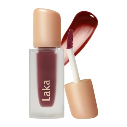 Laka Fruity Glam Tint | Glowing Korean Lip Tint with Hydrating Lightweight Texture | Buildable Color, Non-Sticky High Shine Gloss | K-Beauty Korean Makeup | #120 Rose, 0.15oz