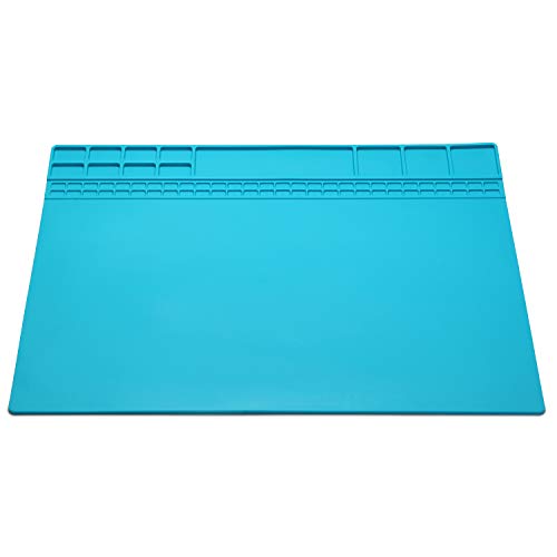 Mat Repair Heat Resistant 932°Soldering Mat Silicone Work Mat For Repairing Electronics Mat Workbench Pad Board for Soldering for Repairing Work,BGA Repair Station (Dark Blue)
