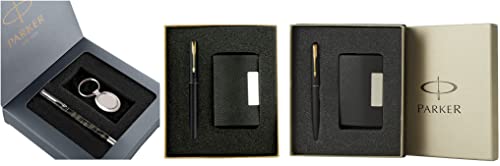 Image of Parker Vector Gift Set & Parker Frontier Gold Trim Roller Ball Pen, 2 Piece Set & Parker Frontier Chrome Trim Fountain Pen