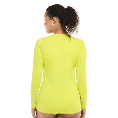 Image of Body Glove Womens Smoothies Sleek Solid Long Sleeve Rashguard with UPF 50+