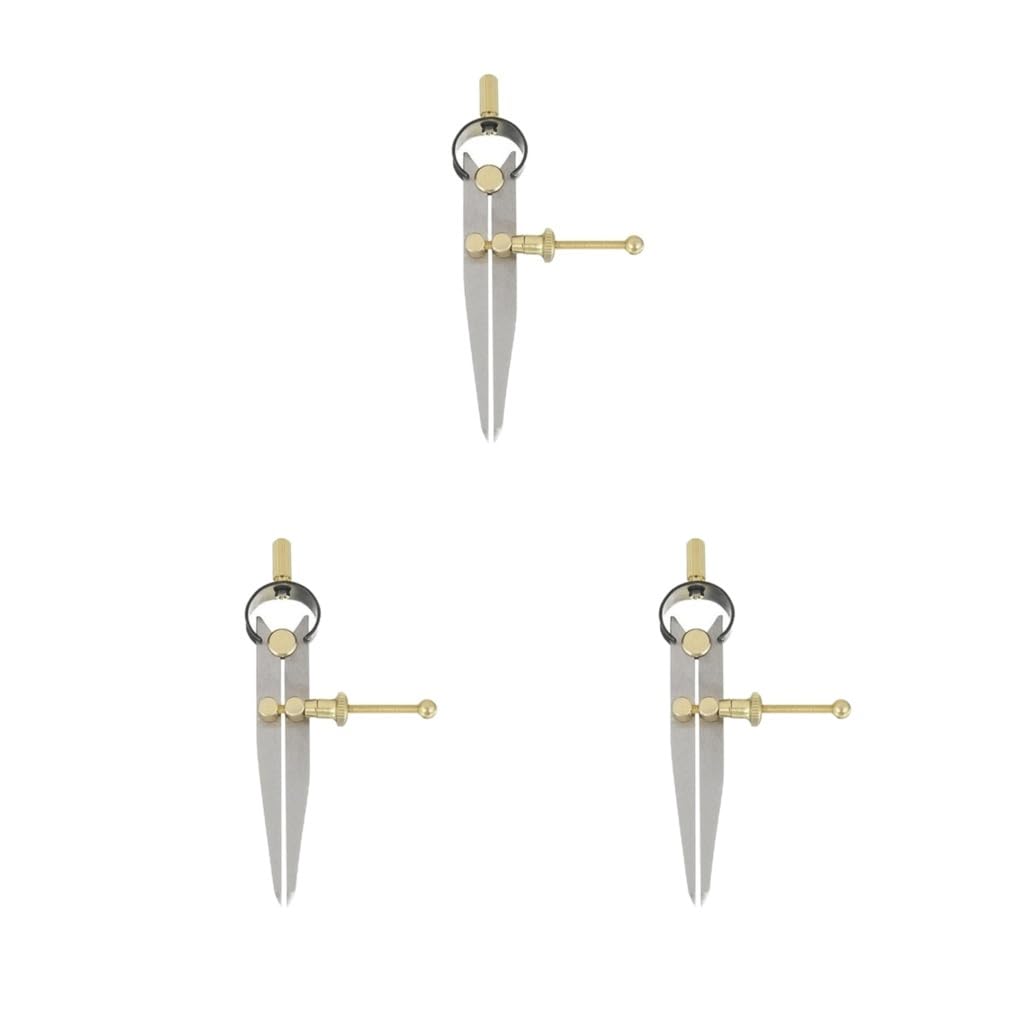 Compas réglable 150mm en acier forgé de haute précision pour traçage de menuiserie lot de 3