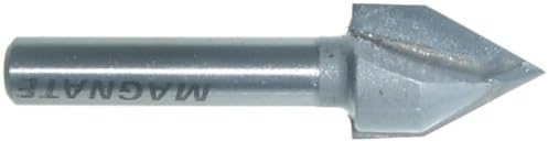 Magnate 711 V-Grooving Router Bit - 60 Degree, 1/2" Cutting Diameter, 1/4" Shank Diameter