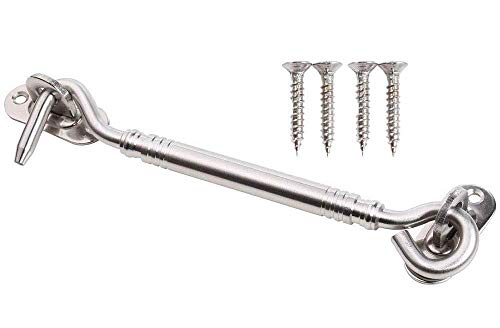 JunYon あおり止め キャビンフック ドア 家具 窓 扉締り ステンレス ネジ付き 153mm