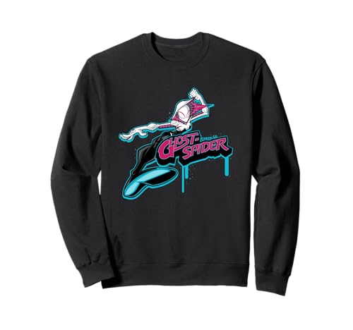 Marvel Super Heroes Spider-Gwen Earth-65 Graffiti Tag Style Sweatshirt
