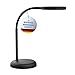 Produktbild MAUL Schreibtischlampe LED MAULjoy | Kleine Schreibtischlampe mit Standfuß | Moderne Tischlampe für Schreibtisch, Büro | Flexible LED Lampe mit 3000K warmweißem LED Licht | Schwarz