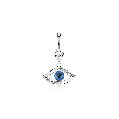 Piercing Ombligo Acero Quirúrgico 316L y cristales – ojos – Egipto