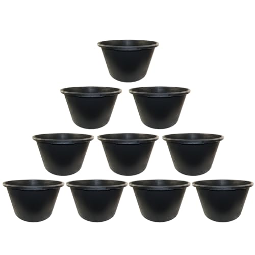 Preisvergleich Produktbild 10x Mörtelkübel DEWEPRO® - Mörteleimer - Mörtelwanne - Baueimer - Mörtelkasten für Garten und Baustelle, rund 90 Liter