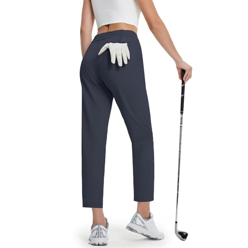 M MAELREG Women's Golf Pants with Zip Pockets 7/8 Ankle Stretch Lightweight Sweatpants for Athletic Hiking Travel Work Lounge2