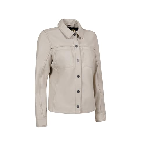 Rauly Womens Button Front Lambskin Leather Blazer Women - Casual Coat Long Sleeves Suit Style Leather Jacket for Women2