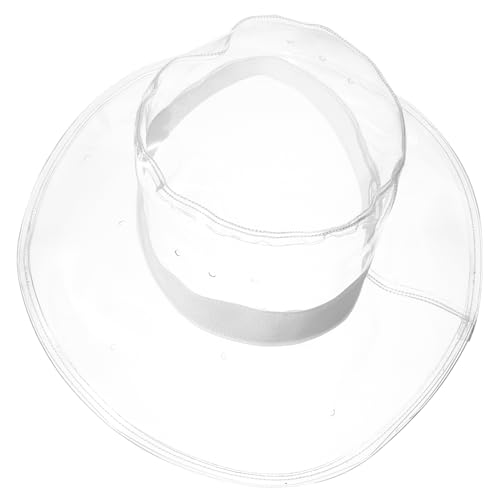 Chapeau seau transparent au design imperméable et flexible pour look de fête audacieux