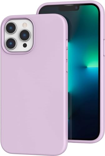 Image of Back Cover for iPhone 13 Pro Case,[Military Shockproof Protection] Liquid Silicone Case with [Soft Anti-Scratch Microfiber Lining for iPhone 13 Pro (Purple)