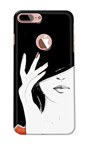 Image of PRINTFIDAA Photo of Beautiful Girl Hard Back Cover for iPhone 7 Plus Logo (5.5 inch) / iPhone 8 Plus Logo (5.5 inch), A1784 Back Cover -(P6) KAT1005