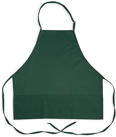 KNG 3-pocket adjustable bib apron, 27" long, forest green