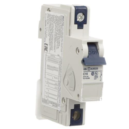 1C15UM Circuit Breaker; Thermal Magnetic; Handle; 15A; 1 Pole; C Trip; V-EA Series