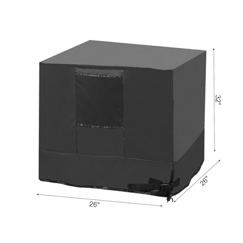 Housse pour unité extérieure de climatiseur imperméable et résistante au gel noir - 3