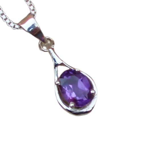 Pendentif améthyste naturelle et argent 925, éclat facetté d'exception