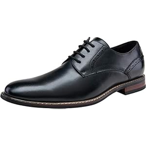 Jousen Men’s Dress Cap Toe Shoes Wingtip Brogue Oxfords for Men Business Formal Derby Shoes
