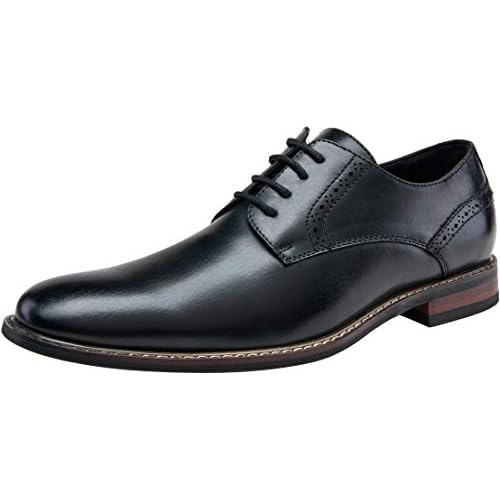 Jousen Men's Dress Cap Toe Shoes Wingtip Brogue Oxfords for Men Business Formal Derby Shoes