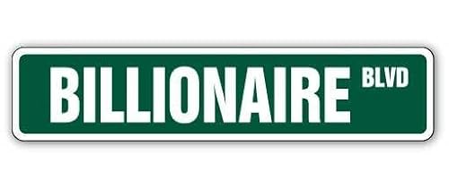 BILLIONAIRE Street Sign ���^�� �v���X�`�b�N �f�J�[�� �������� �� $ �f�J�[�� ���b�`