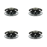 Outwater Industries Metal Threaded Single Star Type Leveler Inserts for 1-1/2 Inch Round Tubing, Heat Treated Steel and Zinc Plated Base, Fits Round 16-18 Gauge Tube, Thread: 5/16-18, 4 Pack