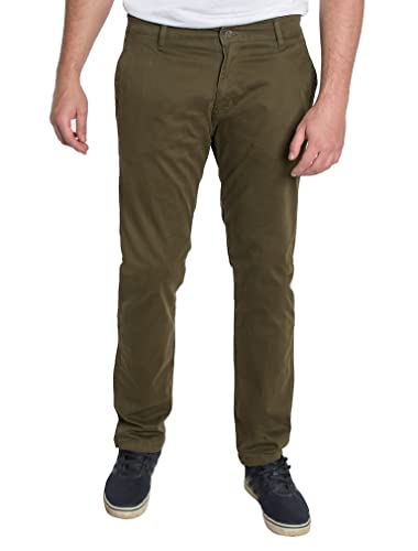Hawks Bay Men's Chino Stretch Slim Fit Pants Zip Fly Button Closure4
